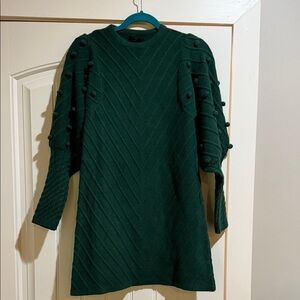 Fate Dark Green Long Sleeve Dress